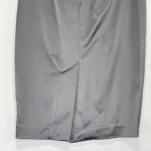 bebe Women Ruched Side Pleat Pencil Skirt Satined Size 2 - Picture 5 of 16
